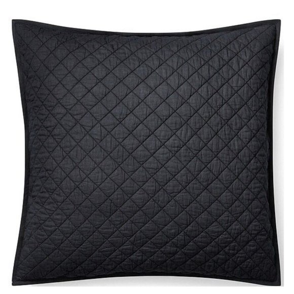 Ralph Lauren Journey's End Navy Tait Quilted Euro Sham